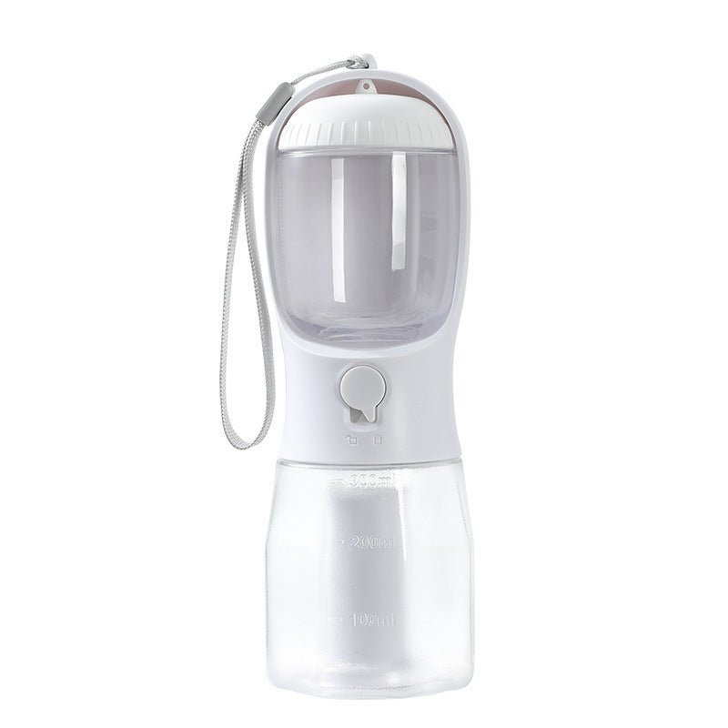 JMT-886666 Portable 3-in-1 Pet Water Bottle with Food Compartment and Waste Bag Holder