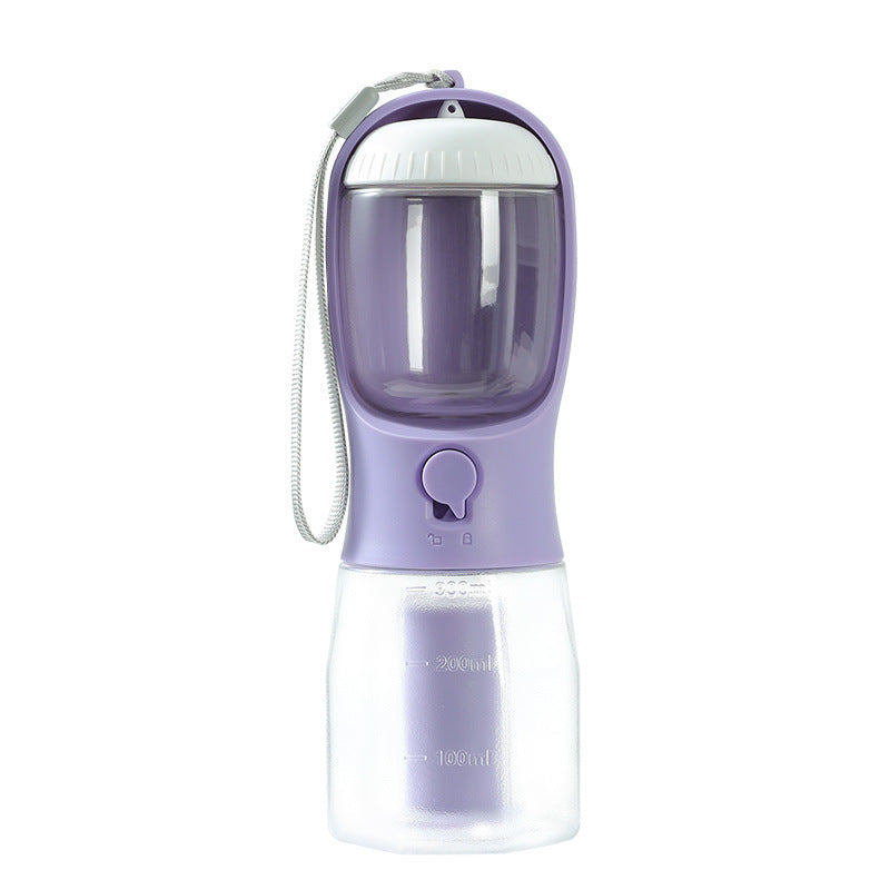 JMT-886666 Portable 3-in-1 Pet Water Bottle with Food Compartment and Waste Bag Holder