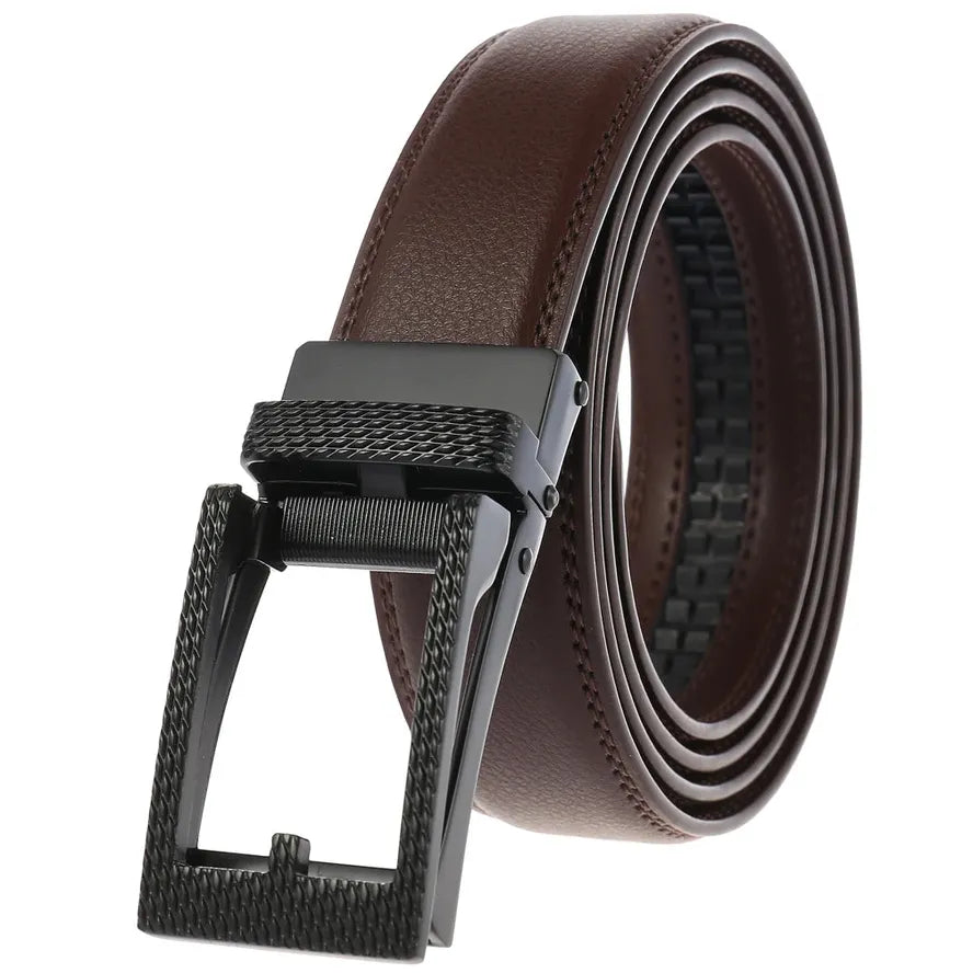JMT-886730 Automatic Buckle Men's Belt - Model LY33-0140-1, Durable Construction, Adjustable Fit