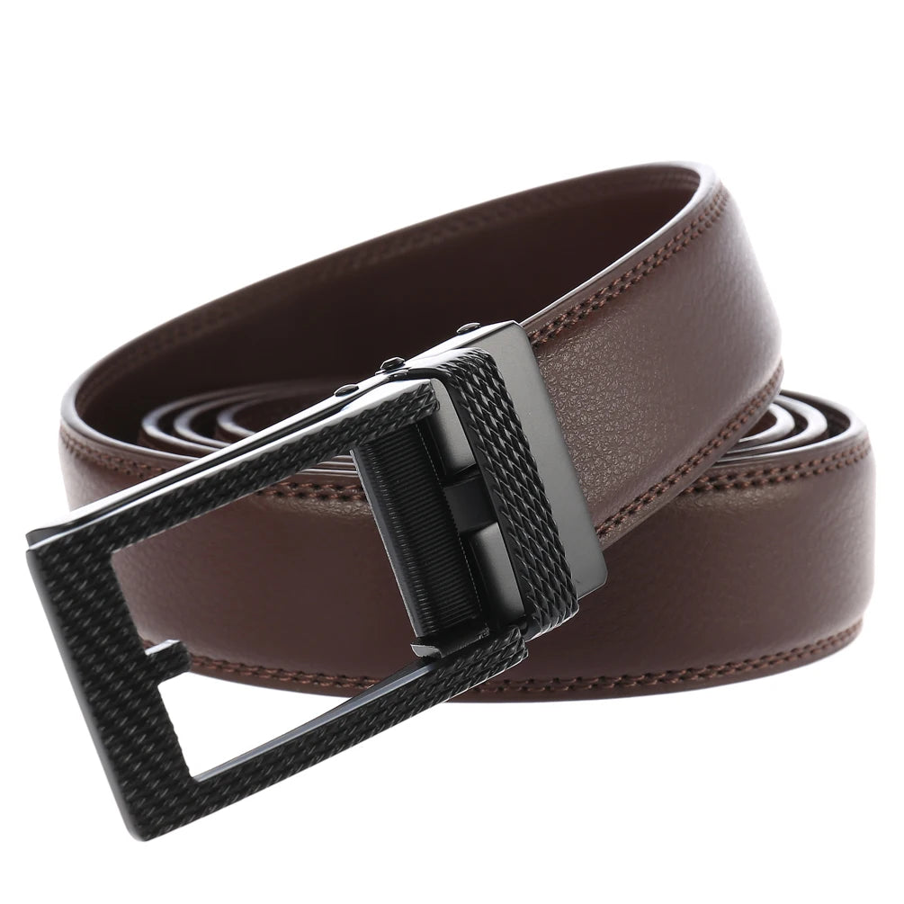 JMT-886730 Automatic Buckle Men's Belt - Model LY33-0140-1, Durable Construction, Adjustable Fit