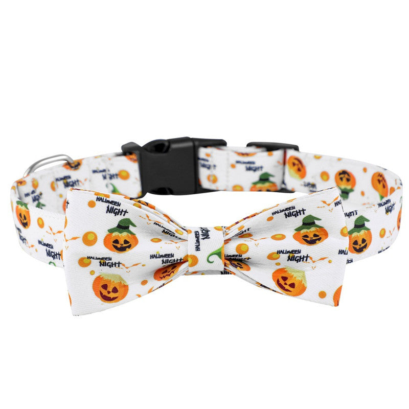 JMT-886794 Cartoon Pattern Dog Collars in Yellow, Purple, Black, and White - Available in Sizes S, M, and L