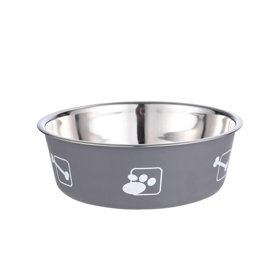 JMT-887306 Stainless Steel Pet Food Bowl in Multiple Sizes with Durable PP Base