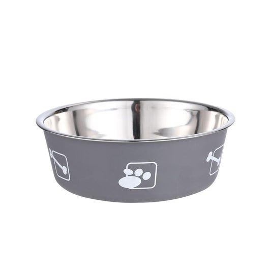 JMT-887306 Stainless Steel Pet Food Bowl in Multiple Sizes with Durable PP Base