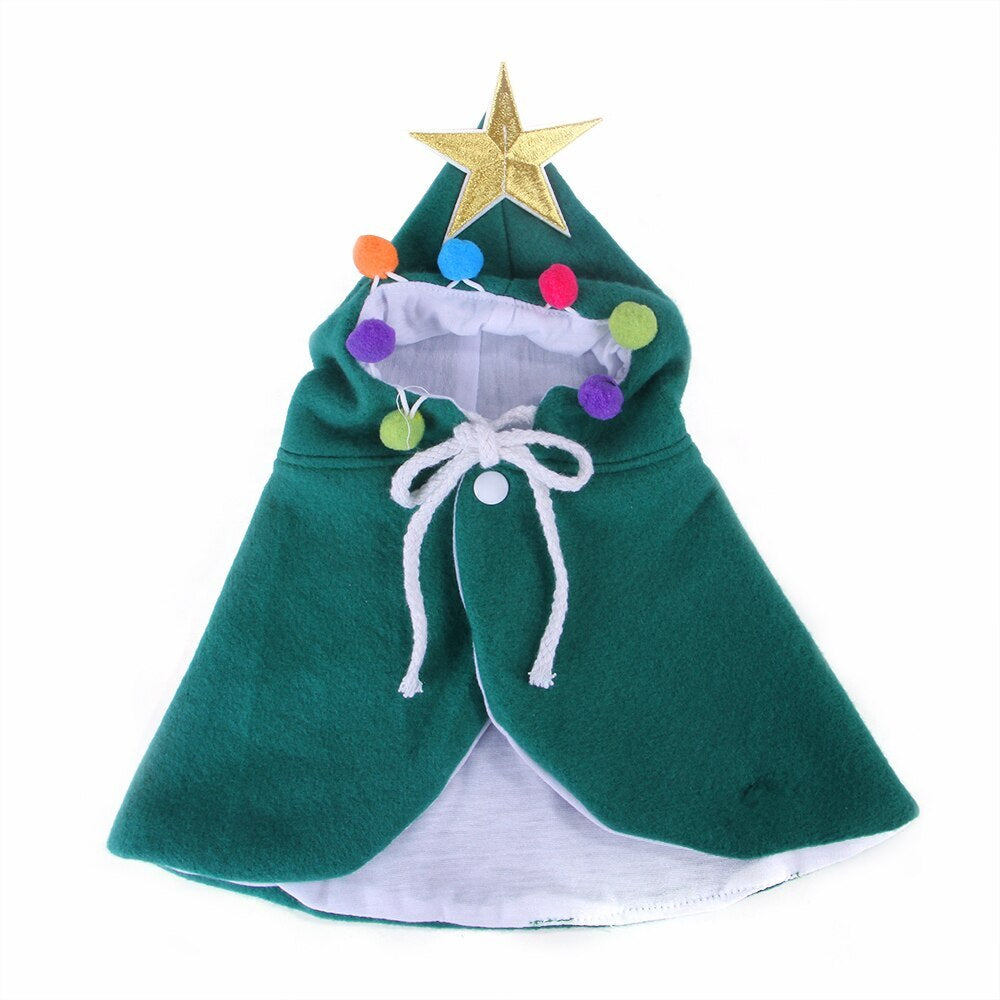JMT-887754 Cozy Velvet Halloween Cloak for Cats in Red and Green Sizes S, M, L