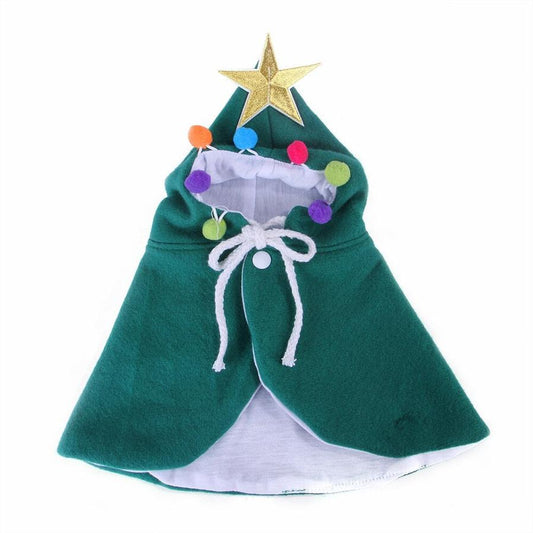 JMT-887754 Cozy Velvet Halloween Cloak for Cats in Red and Green Sizes S, M, L