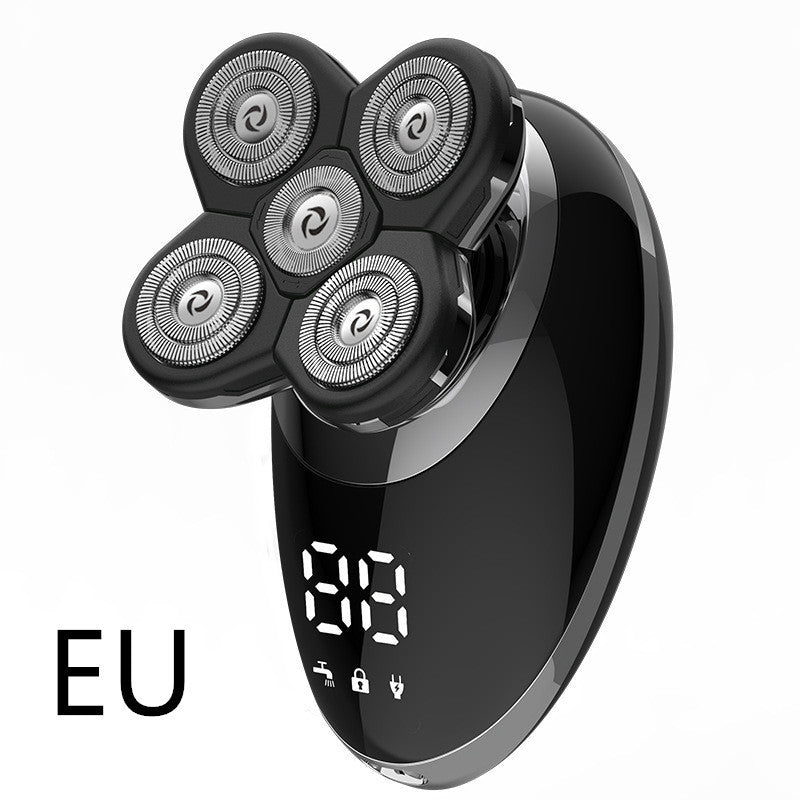 JMT-888522 USB Rechargeable 5-in-1 Electric Shaver with LCD Display and Waterproof Design