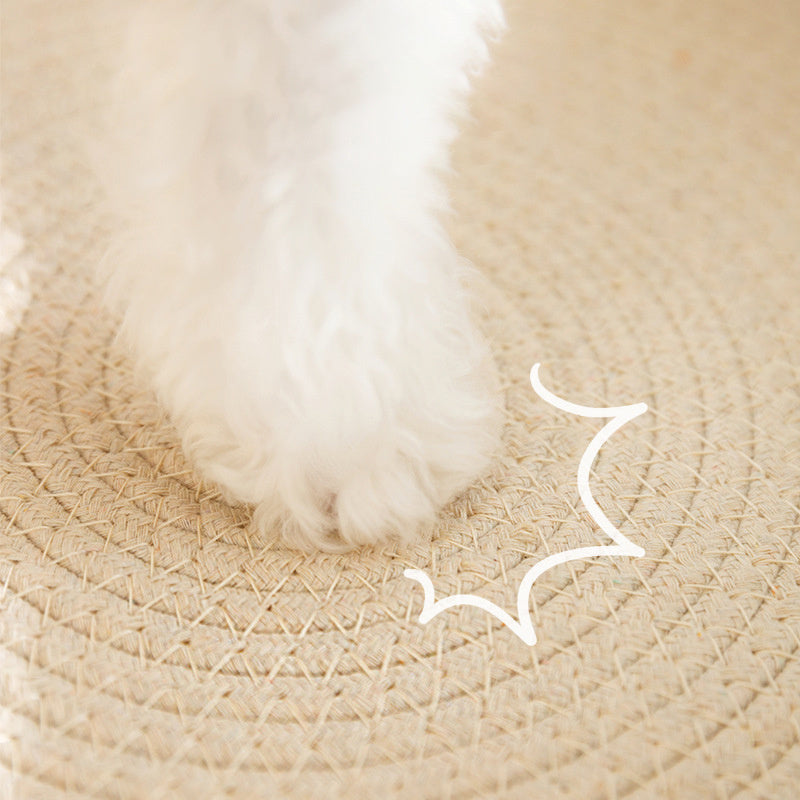 JMT-888586 Oval Cat Scratcher and Lounge Bed - Spacious Cardboard Kitty Scratching Pad for Indoor Cats