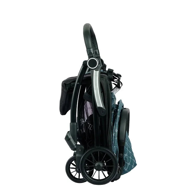 JMT-889290 Quilted Green Baby Stroller with EVA Wheels, Footrests, and Cup Holder