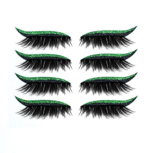 JMT-889546 Magnetic 3D False Eyelashes - 4 Pairs of Glue-free Self-adhesive Lashes in Various Colors