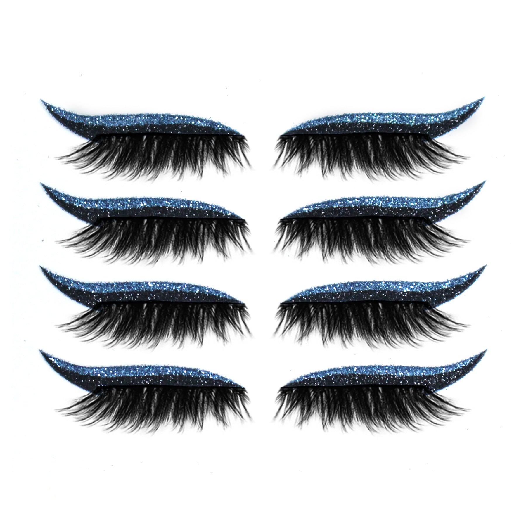 JMT-889546 Magnetic 3D False Eyelashes - 4 Pairs of Glue-free Self-adhesive Lashes in Various Colors
