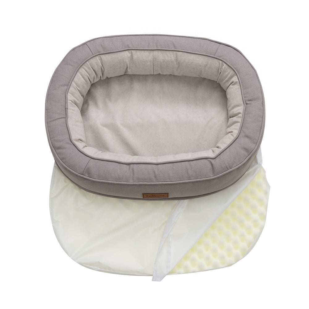 JMT-889738 Orthopedic Waterproof Pet House with Comfortable Cloth Nest for Cats and Dogs