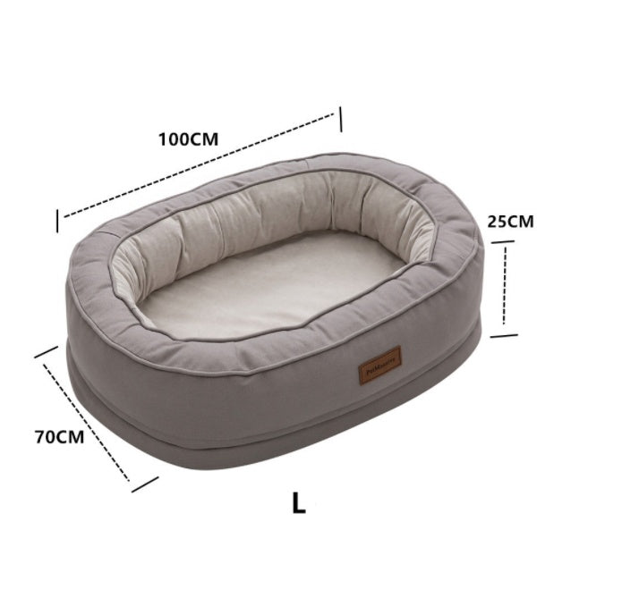 JMT-889738 Orthopedic Waterproof Pet House with Comfortable Cloth Nest for Cats and Dogs