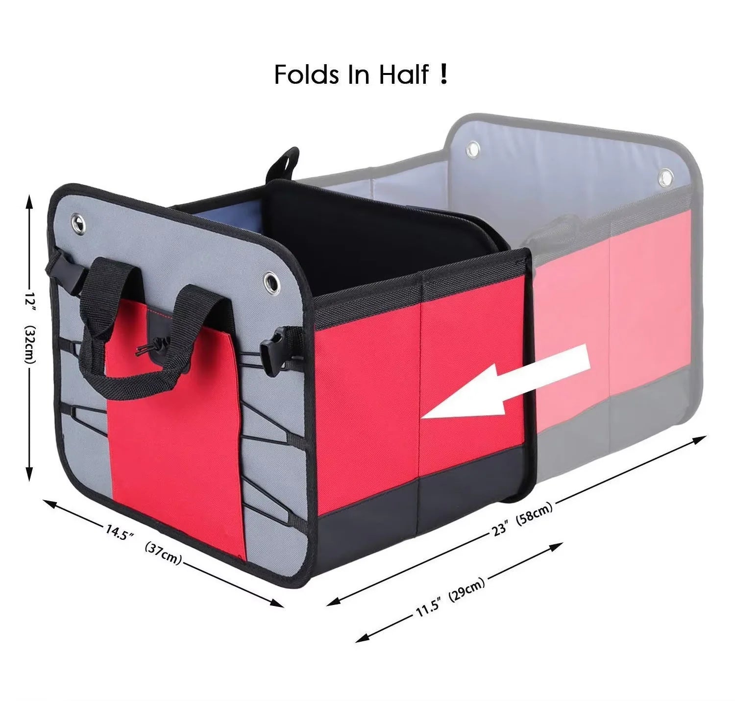 JMT-890058 Durable 600D Folding Car Trunk Organizer with Large Capacity for SUVs