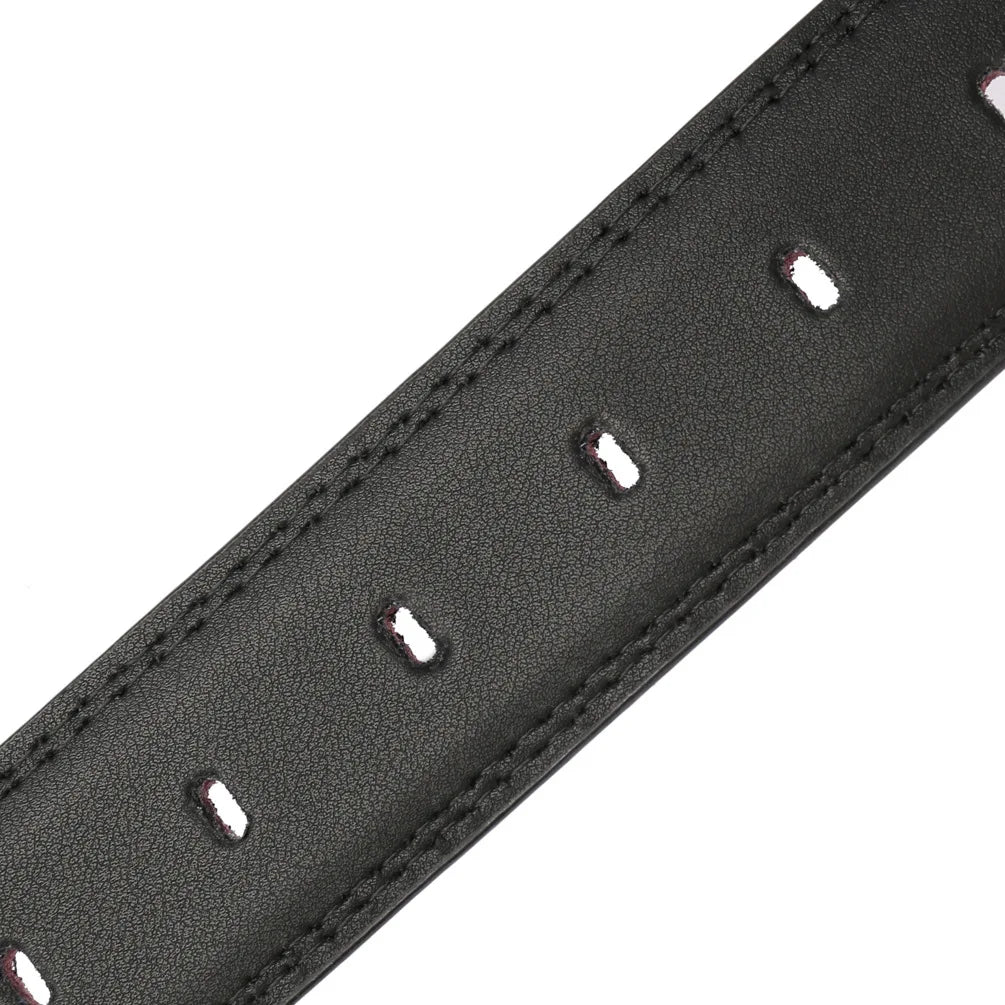 JMT-890186 Men's Vintage Leather Belt with Punch Pin Buckle and Hole Design