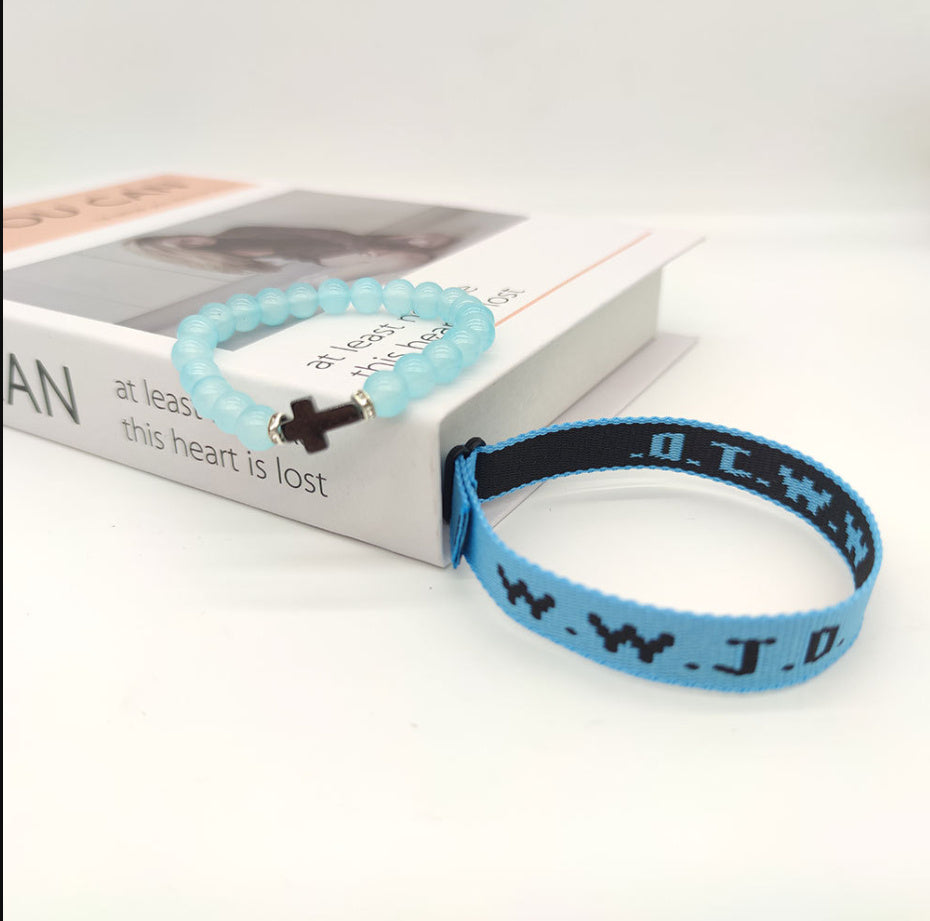 JMT-890250 Unisex Adjustable Jacquard Printed Nylon Wrist Strap Bracelet in Various Colors