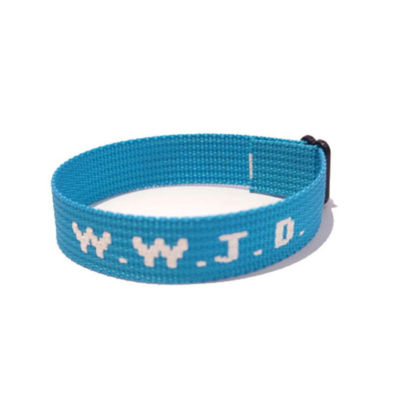 JMT-890250 Unisex Adjustable Jacquard Printed Nylon Wrist Strap Bracelet in Various Colors