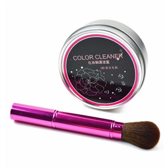JMT-890570 Makeup Brush Color Cleaning Box - Portable Makeup Sponge Cleaner with Quick Drying Pad