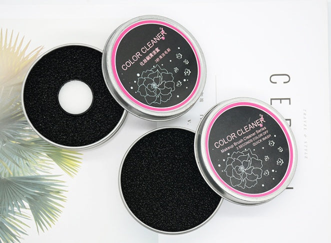 JMT-890570 Makeup Brush Color Cleaning Box - Portable Makeup Sponge Cleaner with Quick Drying Pad