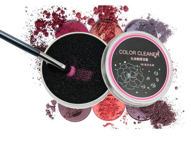 JMT-890570 Makeup Brush Color Cleaning Box - Portable Makeup Sponge Cleaner with Quick Drying Pad