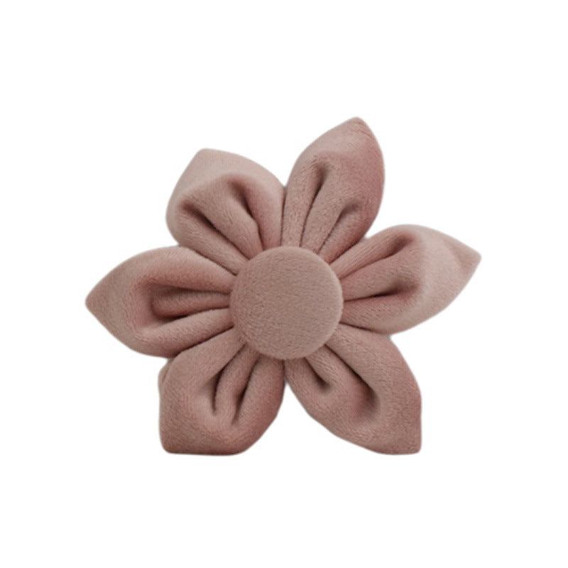 JMT-890762 Velvet Fabric Dog Collar Set with Leash, Bow, Flower, Vest, and Poop Bag - Scalable Sizes XS to XL