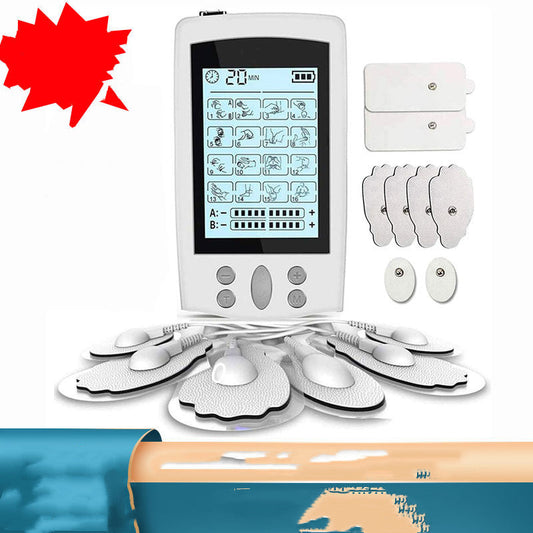 JMT-890826 Double 16 Mode Rechargeable TENS Neck Massager for Head, Neck, Back, and Legs