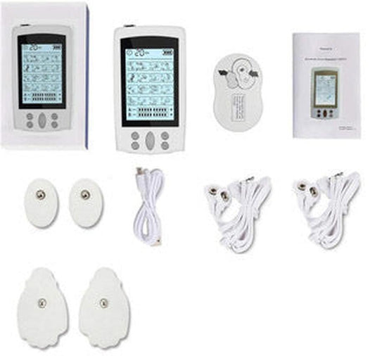 JMT-890826 Double 16 Mode Rechargeable TENS Neck Massager for Head, Neck, Back, and Legs