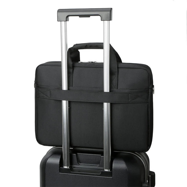 JMT-891402 Large Capacity Portable Laptop Tote Bag for 14-15.6 Inch Laptops - Black Laptop Case