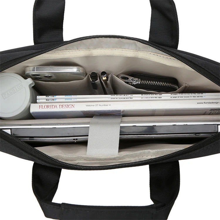 JMT-891402 Large Capacity Portable Laptop Tote Bag for 14-15.6 Inch Laptops - Black Laptop Case