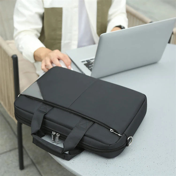 JMT-891402 Large Capacity Portable Laptop Tote Bag for 14-15.6 Inch Laptops - Black Laptop Case