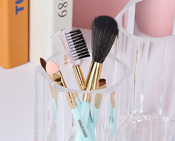JMT-892170 5-Piece Cosmetic Brush Set with Corrugated Silk Nylon Wool Bristles, Portable Plastic Handles