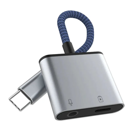 JMT-892234 Type-C to 3.5mm Audio Adapter with Charging Capability for iPhone 15/15 Pro and Samsung Devices