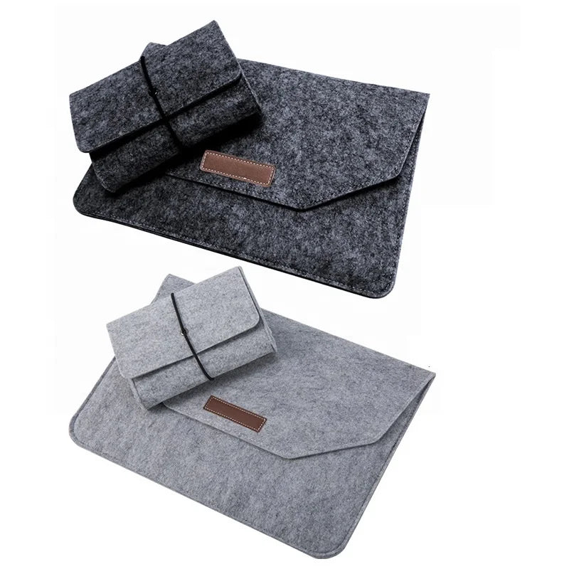JMT-892554 Felt Laptop Sleeve for 11-16 Inch Notebooks and Hand Bags
