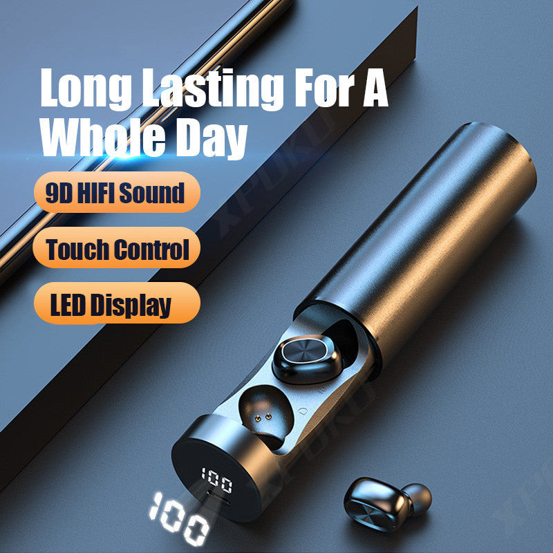 JMT-892554 Wireless Bluetooth Headset with Digital Display and Multi-Function Connectivity