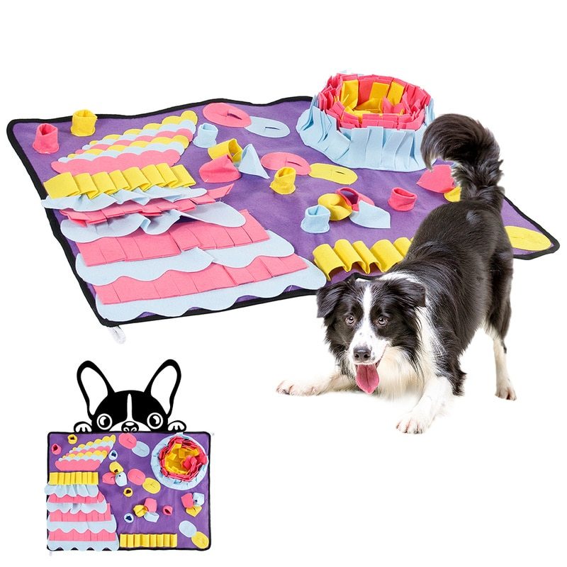 JMT-892874 Sniffing Pad for Dogs - Needle Felt Cloth, 70x50cm, Pet Interactive Toy