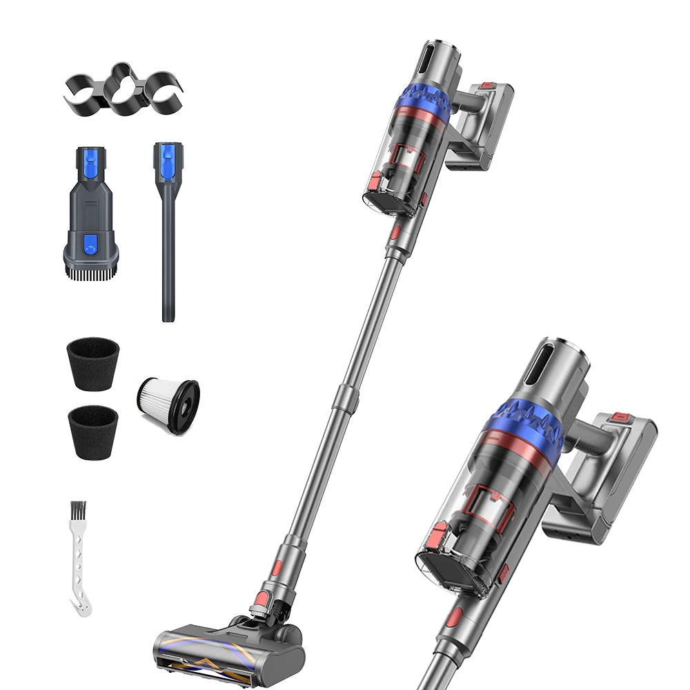 JMT-893194 Cordless Spin Dust Tool Vacuum Cleaner for Deep Cleaning - 34000PA Suction Power, 450W Battery-Powered Stick for Household Use