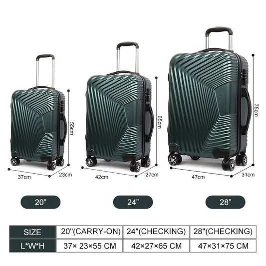 JMT-893450 Custom Travel Luggage Set with Wheels - Stylish and Durable Suitcase Set