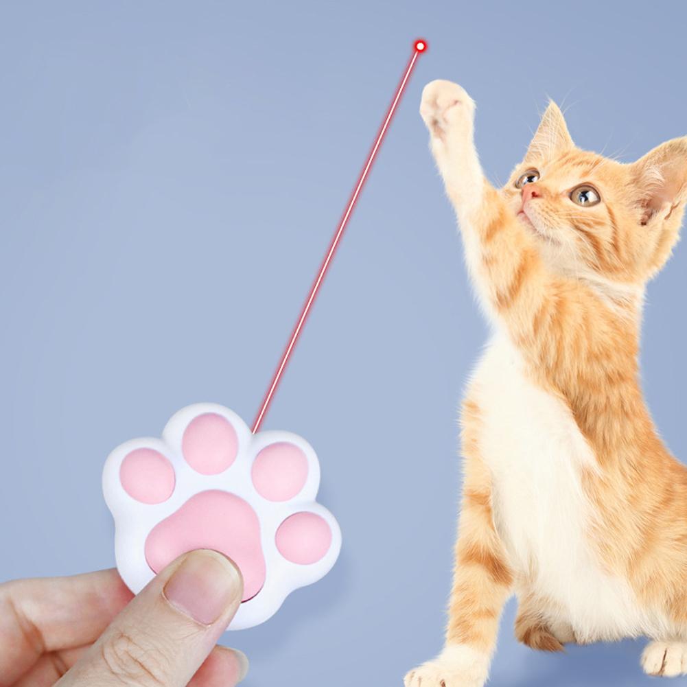 JMT-893706 Rechargeable Infrared Teaser Toy with Key Chain and Various Patterns for Cat Entertainment