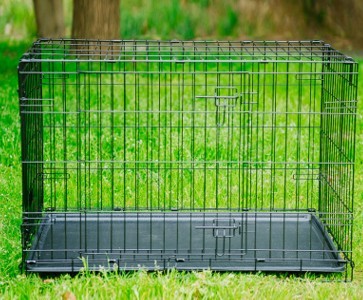 JMT-893898 Compact Folding Metal Dog Cage - Multiple Sizes Available for Durability and Comfort