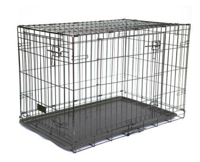 JMT-893898 Compact Folding Metal Dog Cage - Multiple Sizes Available for Durability and Comfort