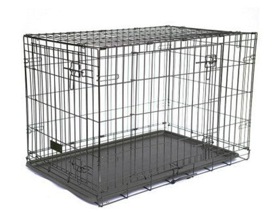 JMT-893898 Compact Folding Metal Dog Cage - Multiple Sizes Available for Durability and Comfort