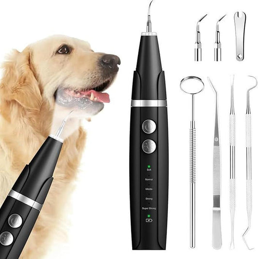 JMT-893962 Ultrasonic Dental Plaque and Tartar Remover for Dogs - Complete Tooth Cleaning Set