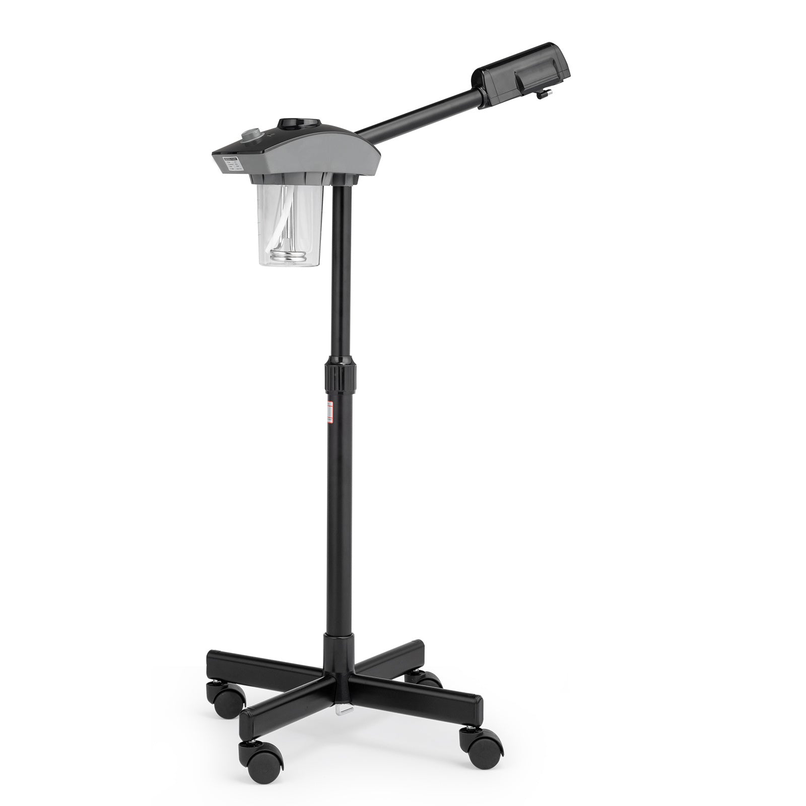 JMT-894026 Adjustable Facial Steamer with Detachable Nozzle and Rolling Casters, Black, 110V, Ideal for Salon and Home Use