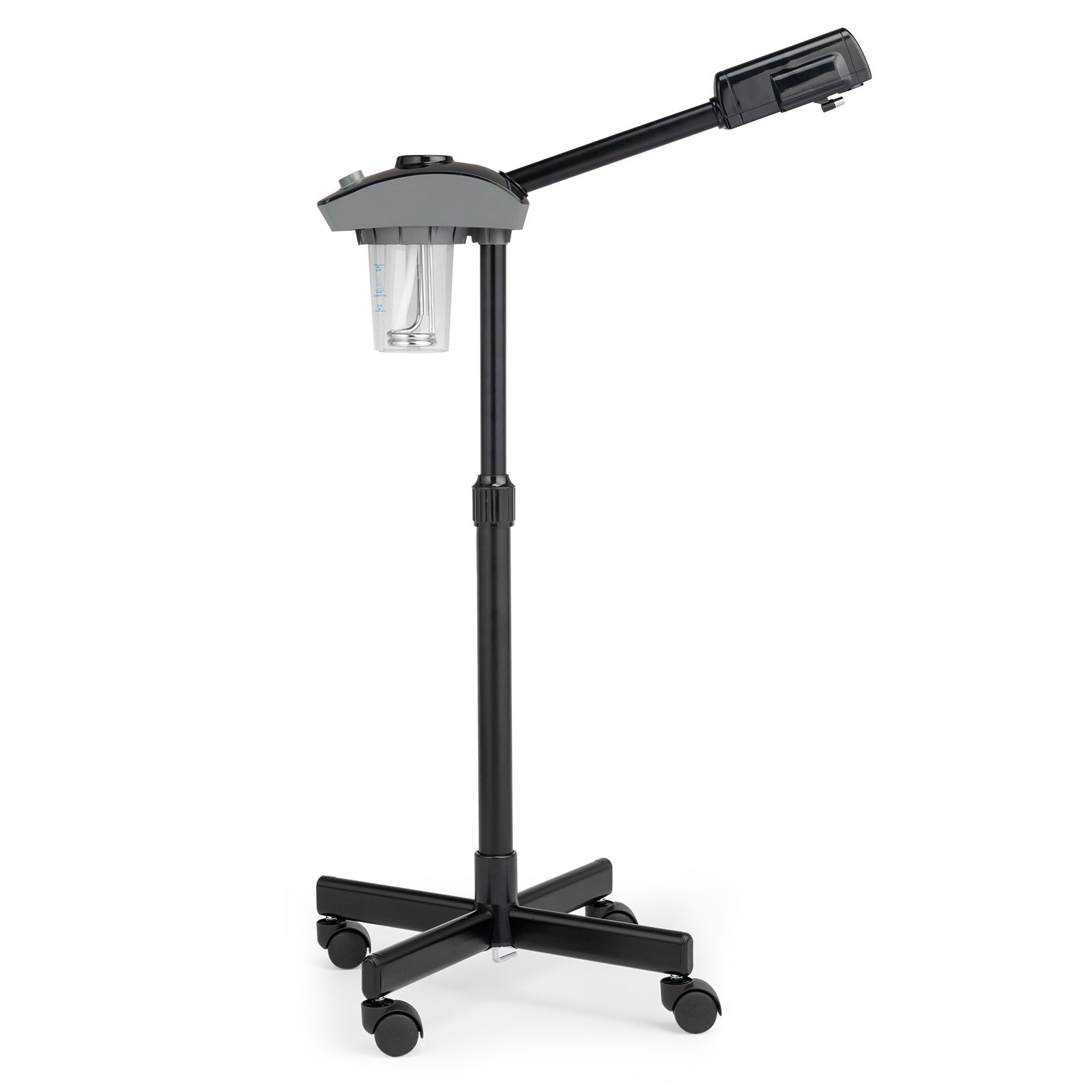 JMT-894026 Adjustable Facial Steamer with Detachable Nozzle and Rolling Casters, Black, 110V, Ideal for Salon and Home Use