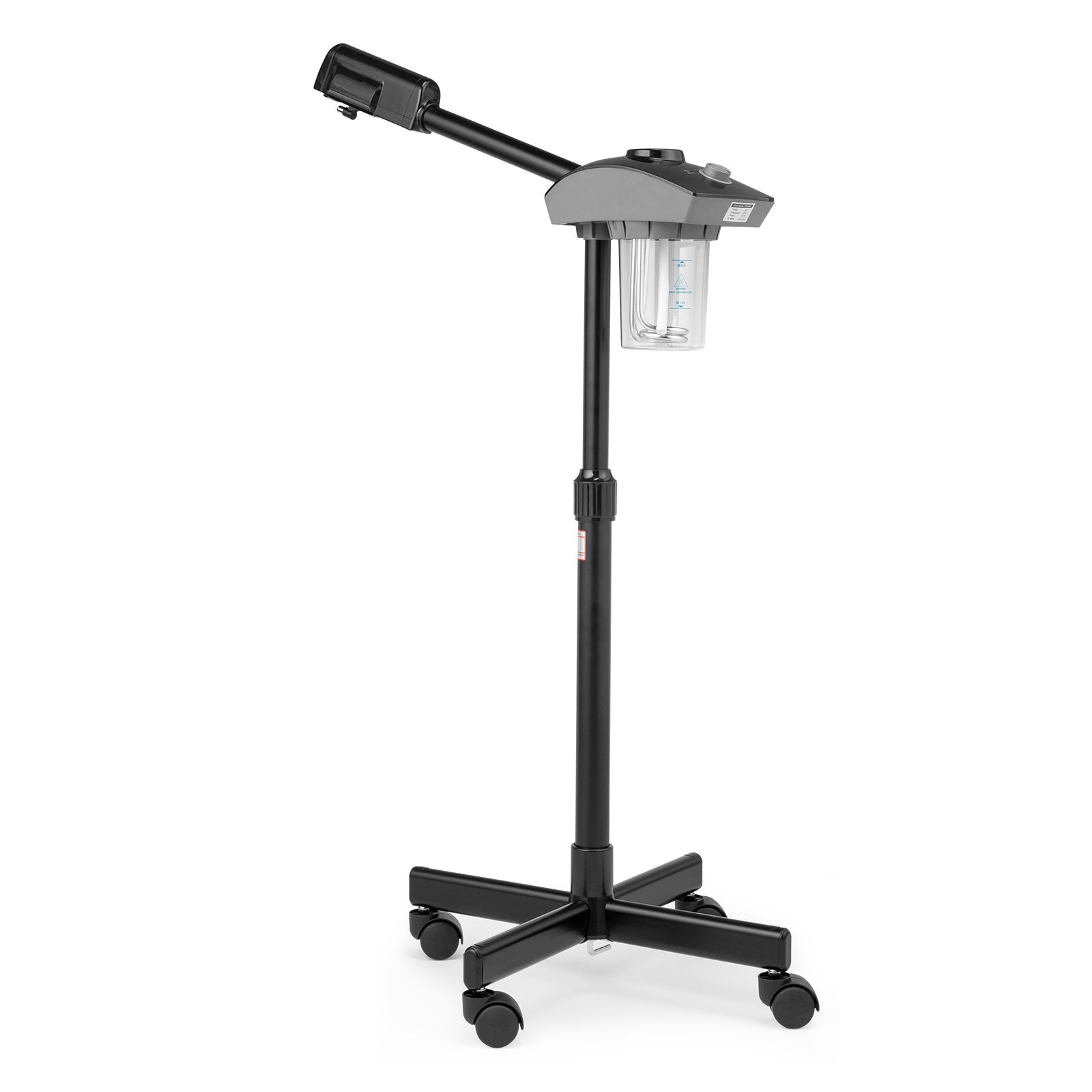 JMT-894026 Adjustable Facial Steamer with Detachable Nozzle and Rolling Casters, Black, 110V, Ideal for Salon and Home Use