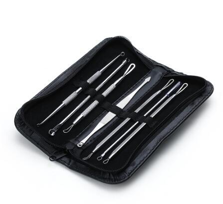 JMT-894282 7-Piece Stainless Steel Acne Removal Needle Set for Blackhead Extractions
