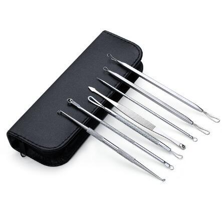 JMT-894282 7-Piece Stainless Steel Acne Removal Needle Set for Blackhead Extractions