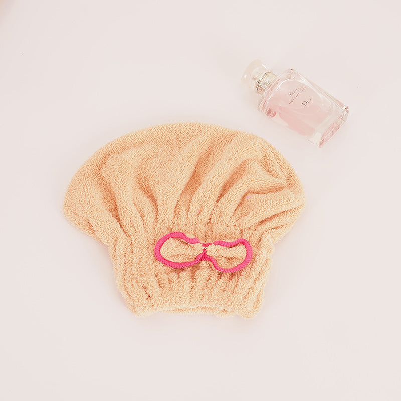 JMT-894410 Dry Hair Absorbent Shower Towel Hat - Coral Fleece in Pink, Red, Blue, Brown, and Purple