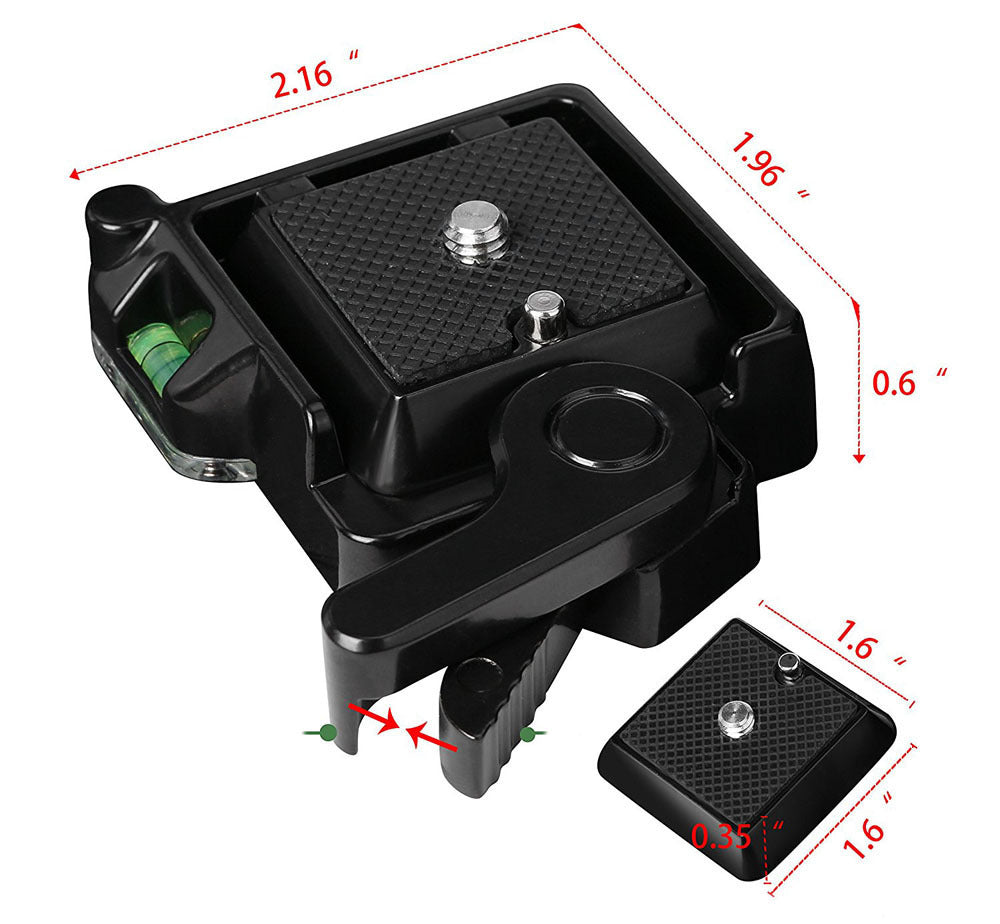 JMT-894410 Quick Release Tripod Plate Compatible with iPhone & SLR Cameras