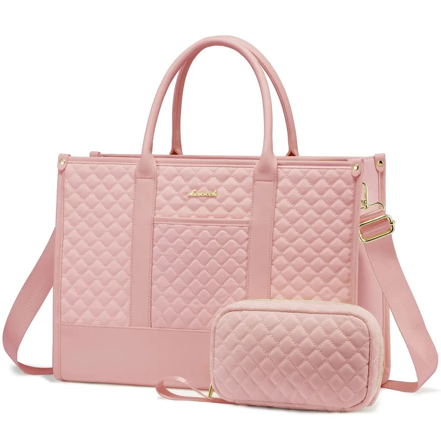 JMT-894858 Large Capacity 15.6 Inch Lightweight Laptop Tote for Office Use - Fashionable Work Briefcase for Women