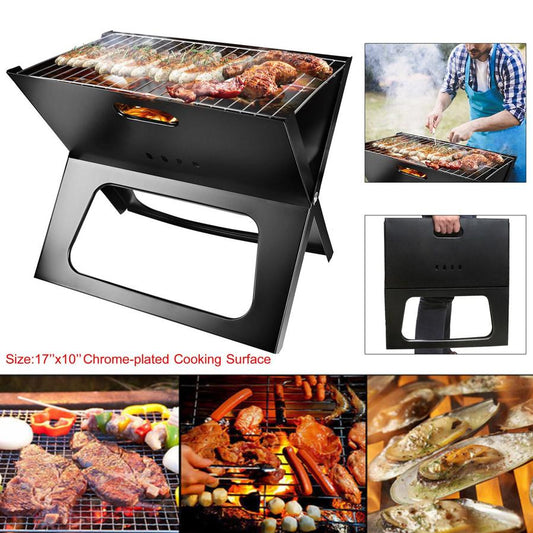 JMT-894922 Portable Foldable Charcoal BBQ Grill for Camping and Outdoor Use